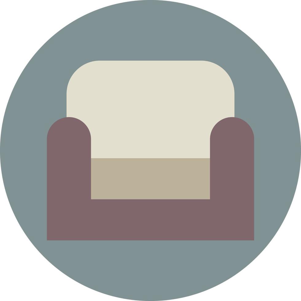 Brown armchair, illustration, on a white background. vector