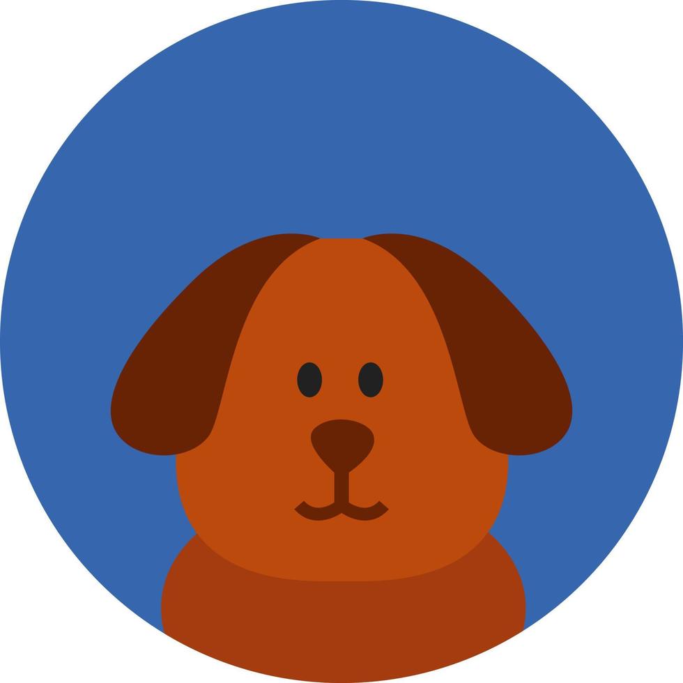 Brown dog, illustration, vector on a white background.