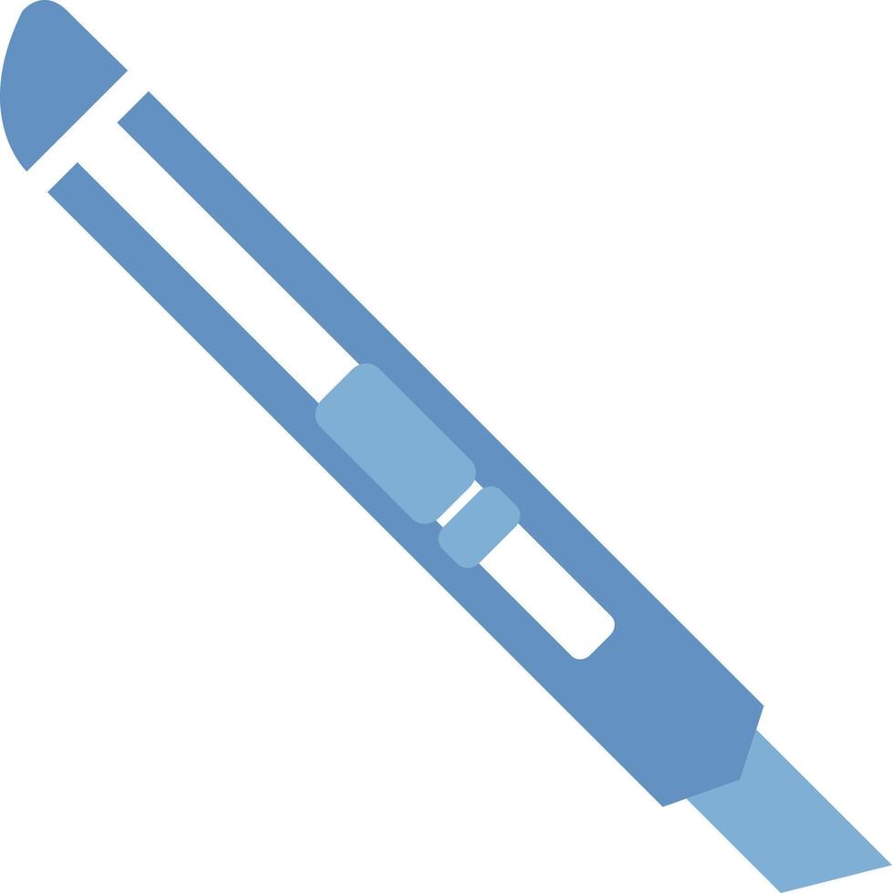 Blue scalpel, illustration, vector on white background.