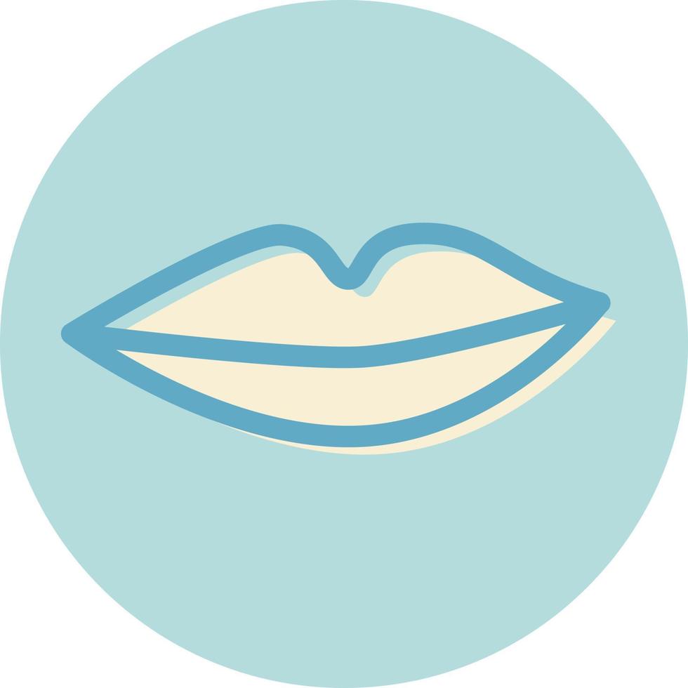 Human lips, illustration, vector, on a white background. vector