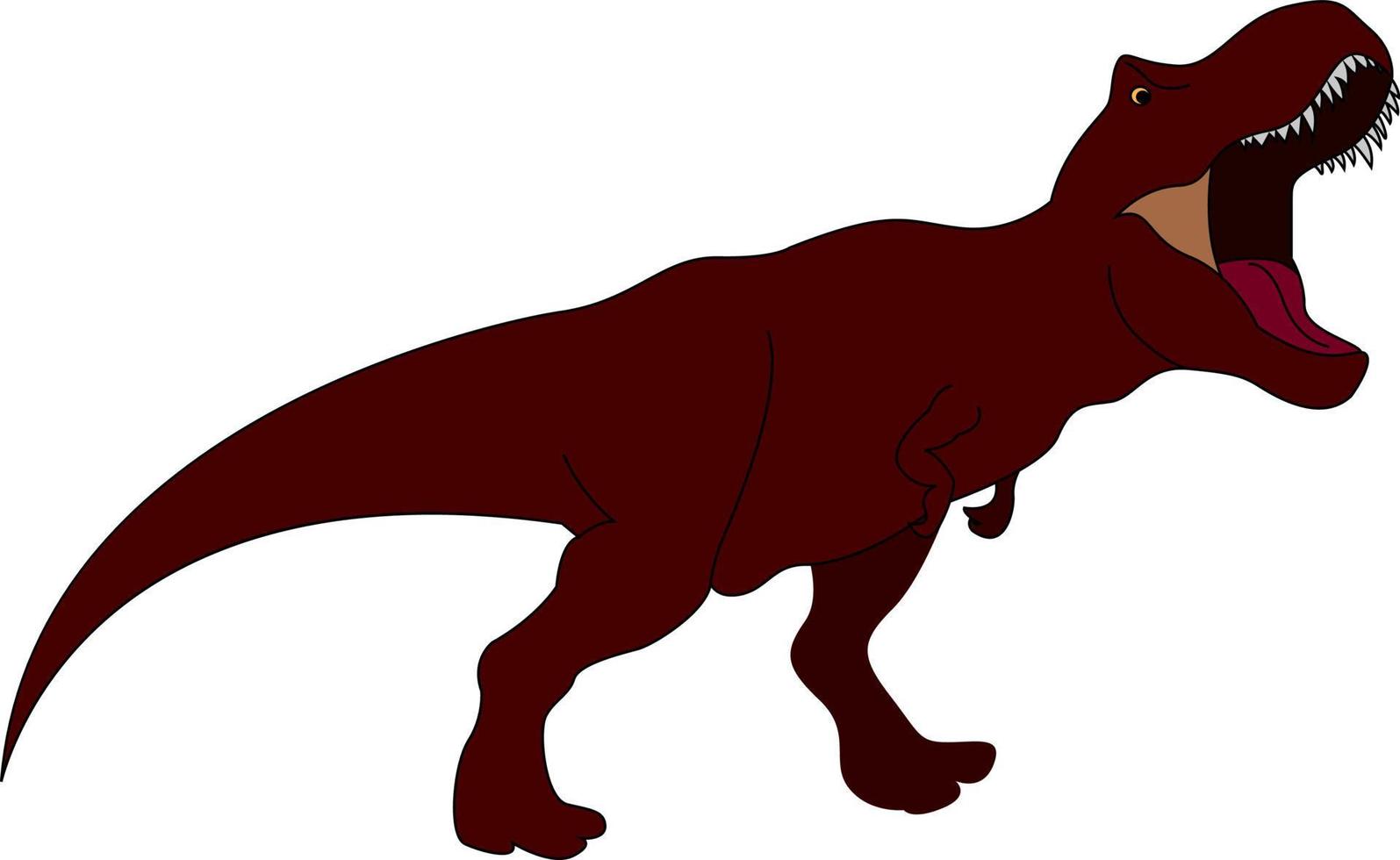 Carnotaurus yelling, illustration, vector on white background.