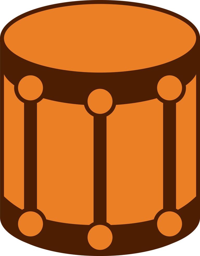 Orange drum, illustration, vector, on a white background. vector