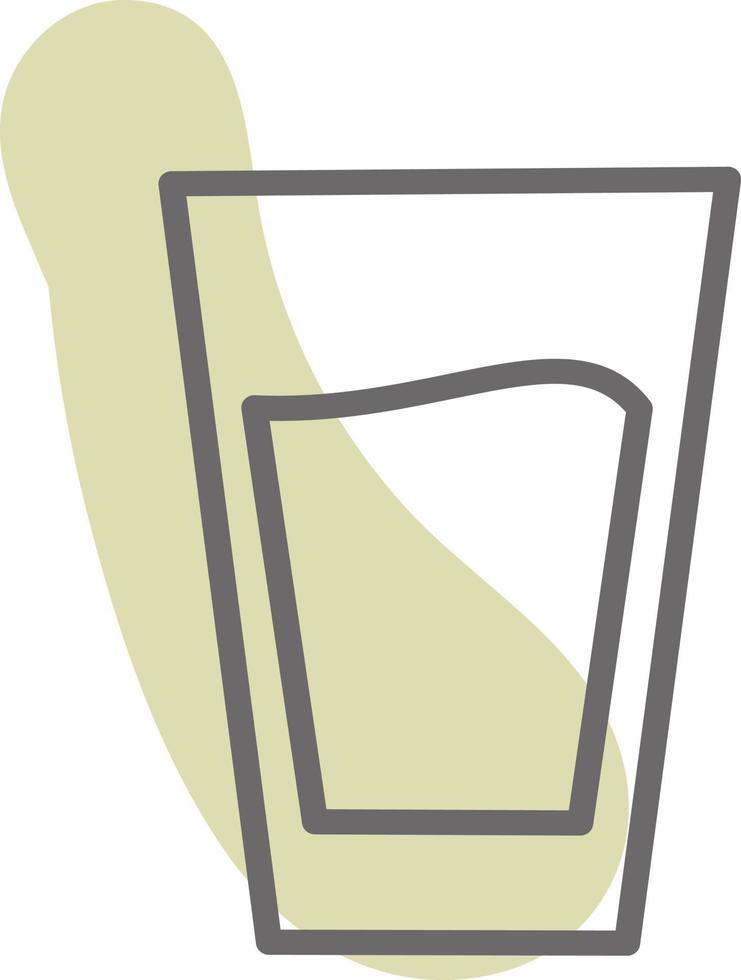 Cocina vaso de agua, ilustración, vector sobre fondo blanco.