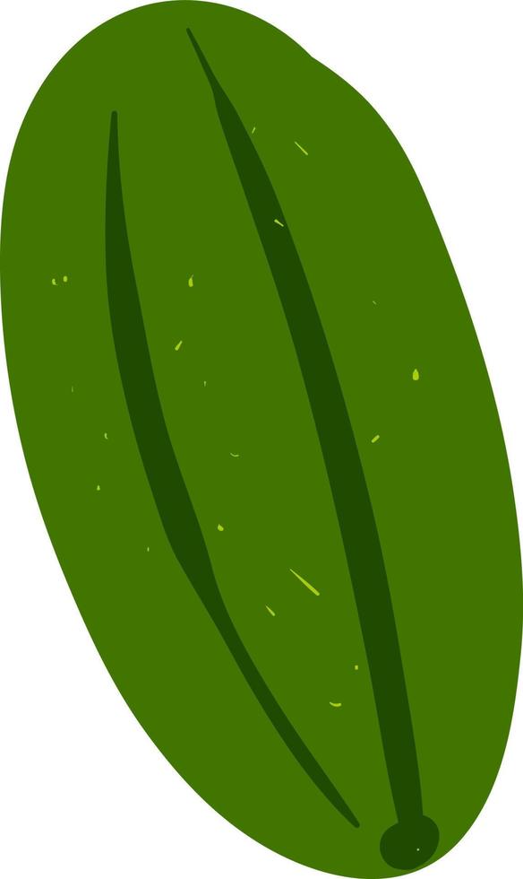 Pepino plano, ilustración, vector sobre fondo blanco.