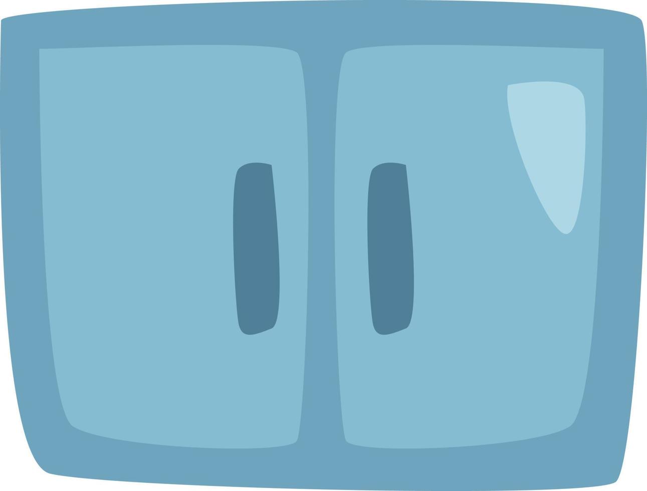 armario azul, ilustración, vector, sobre un fondo blanco. vector