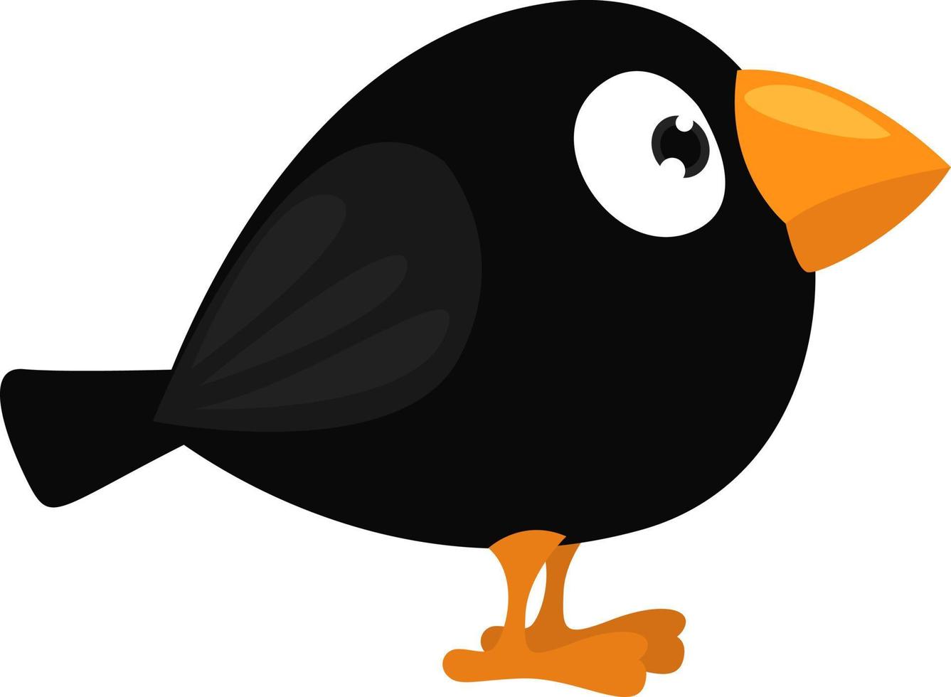 Little crow ,illustration,vector on white background vector