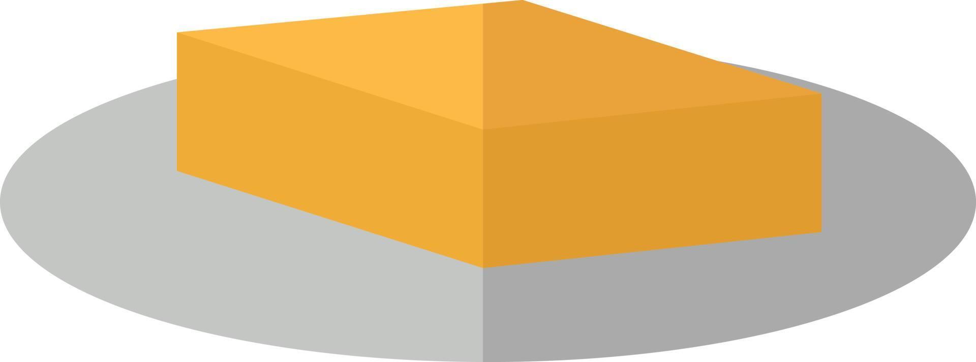 Block of butter, icon illustration, vector on white background