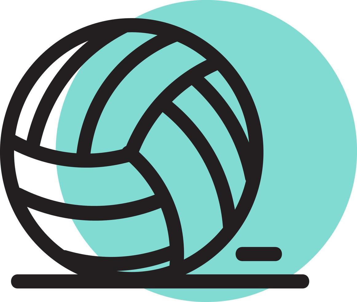 Volley ball, illustration, vector on white background.