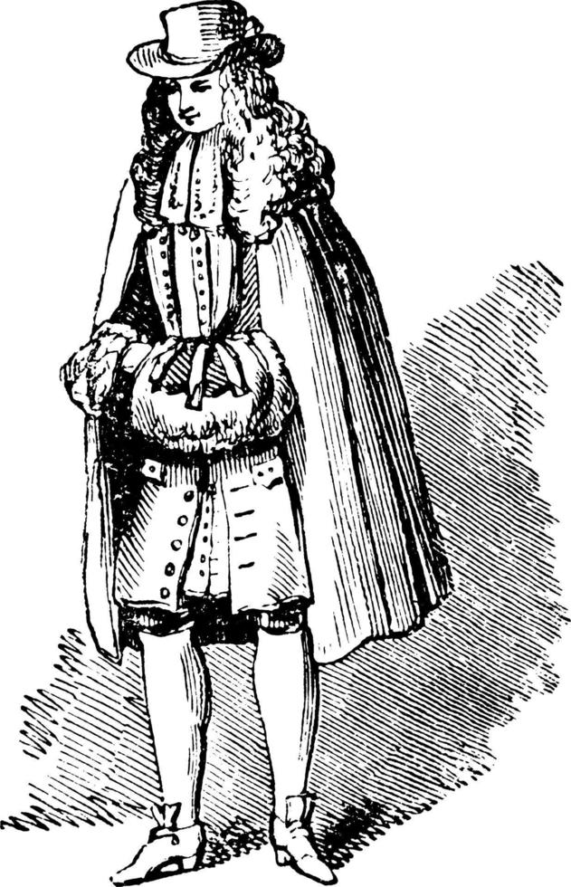 Roquelaure, vintage illustration. vector