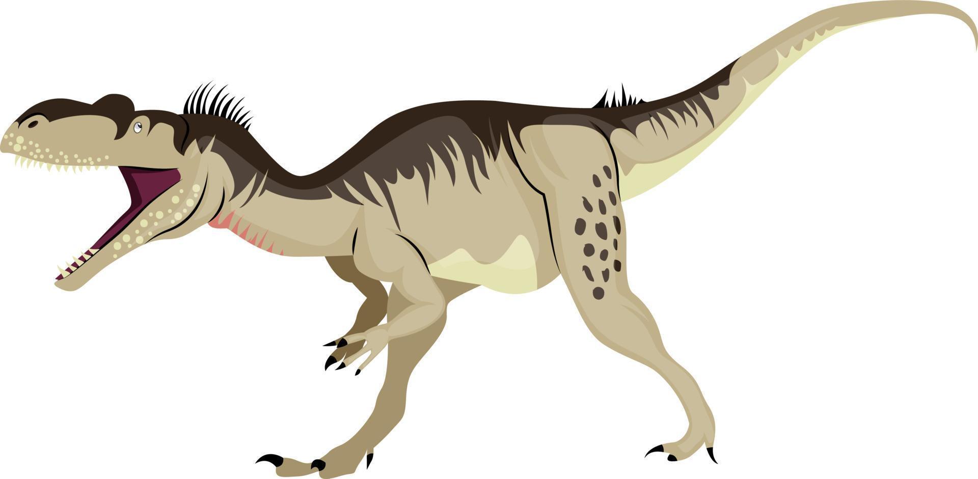 Megalosaurus, illustration, vector on white background.