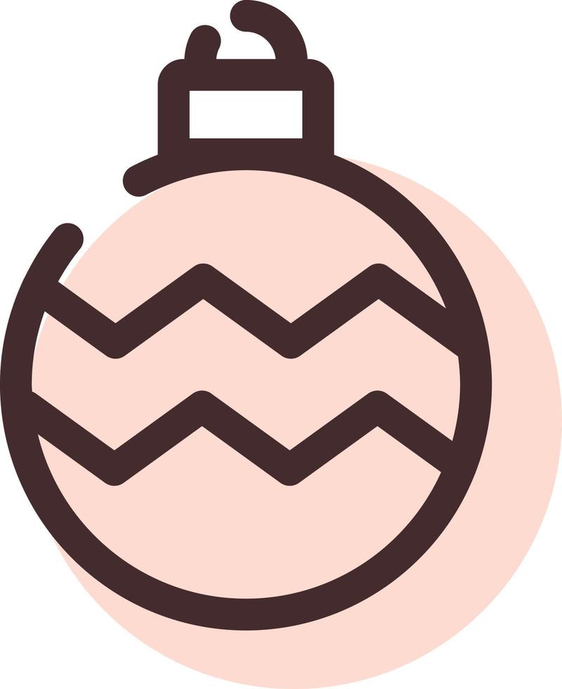 Pink christmas toy, illustration, vector, on a white background. vector