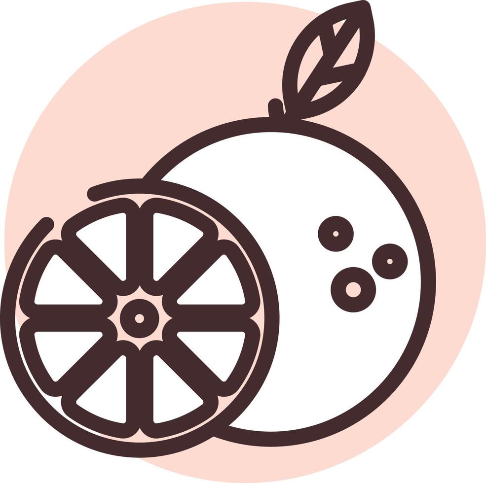 Restaurant orange, illustration, vector on a white background.