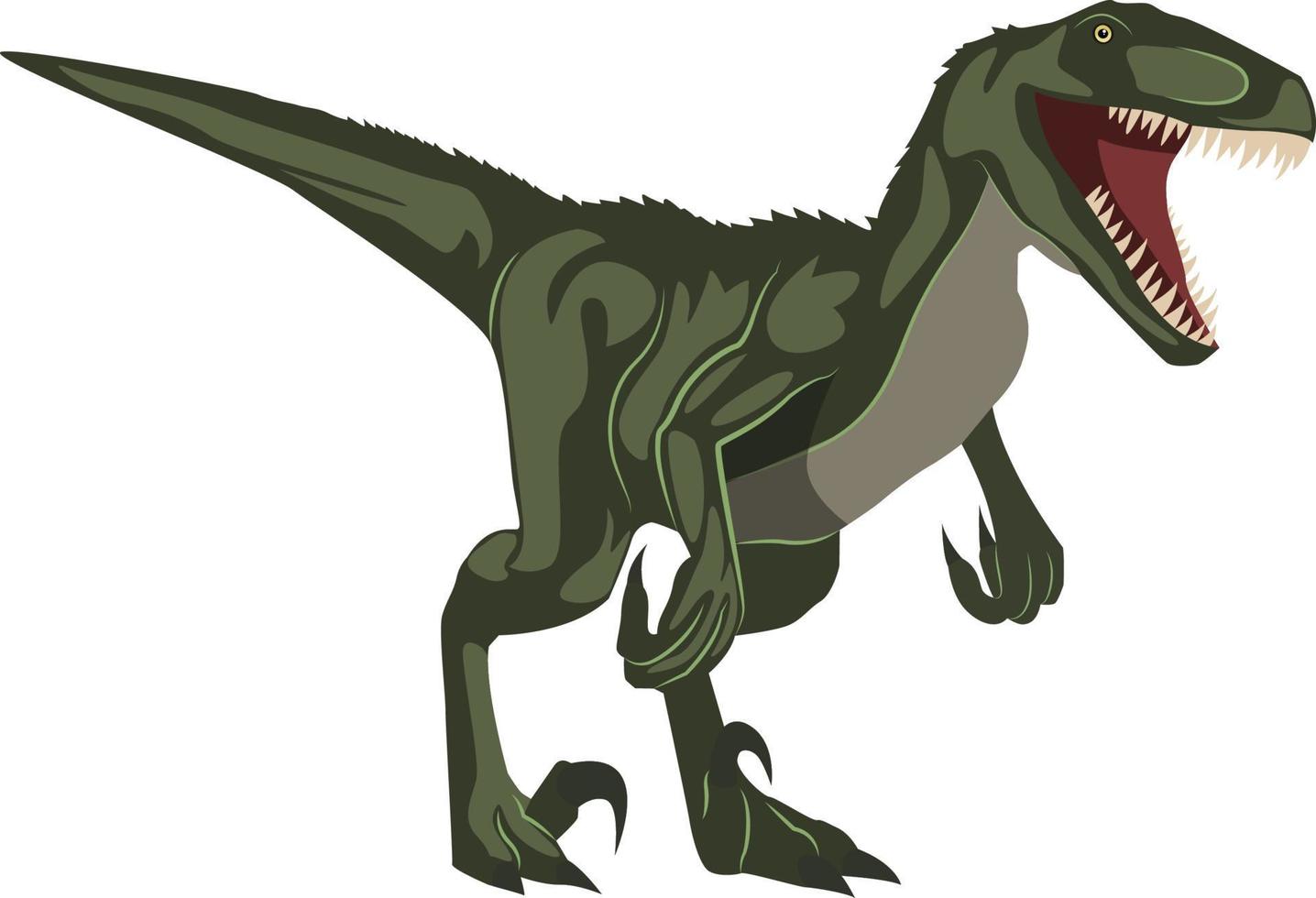 velociraptor, ilustración, vector sobre fondo blanco.