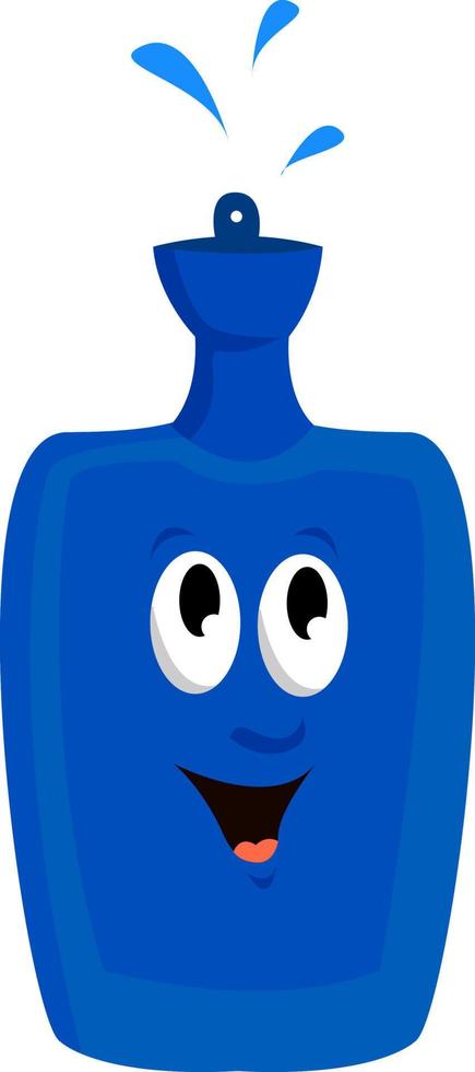Blue tube, illustration, vector on white background.