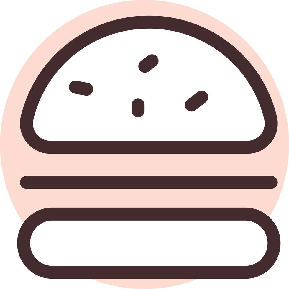 Delicious hamburger, illustration, vector, on a white background. vector