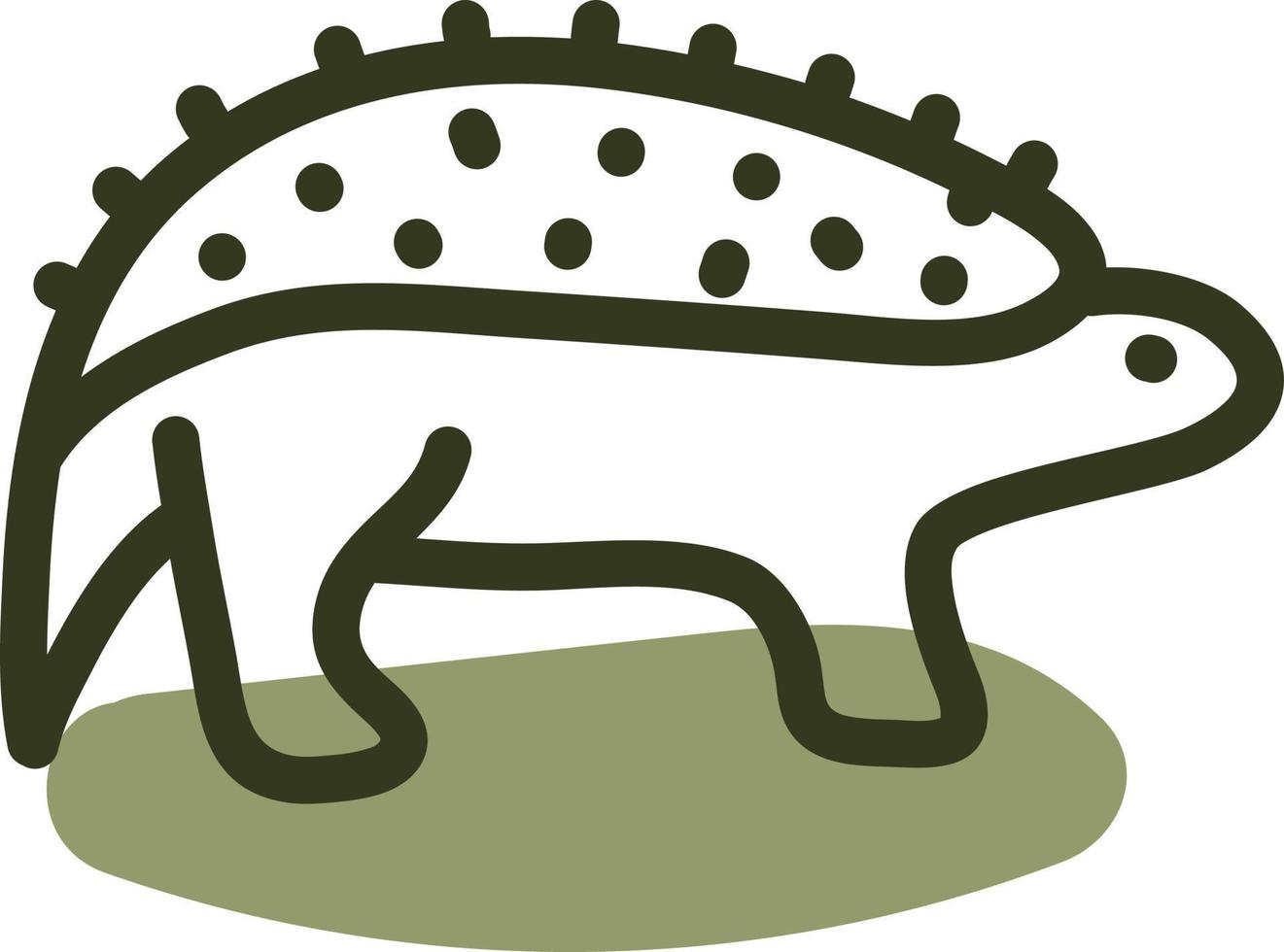 Echinodon dinosaur, illustration, vector on a white background.