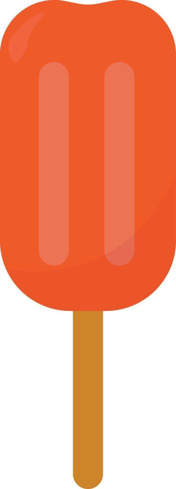 Orange ice cream, illustration, vector on white background.