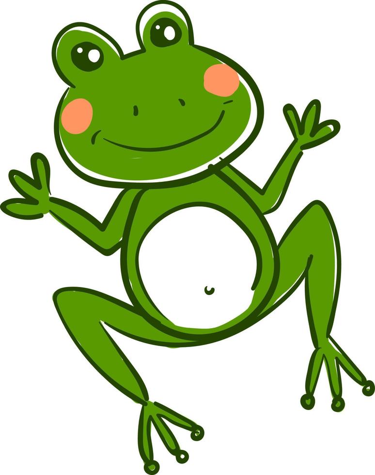 A cute frog, vector or color illustration.