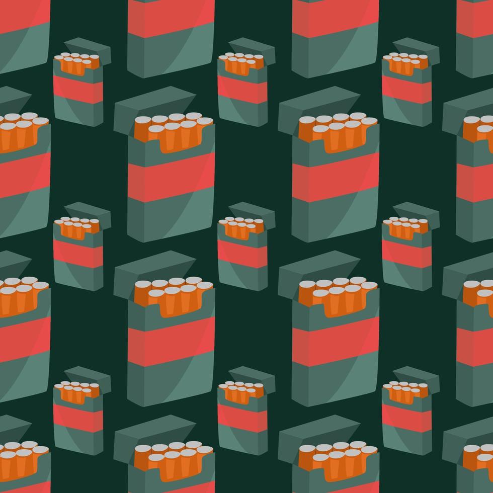 Pack of cigarettes pattern , illustration, vector on white background