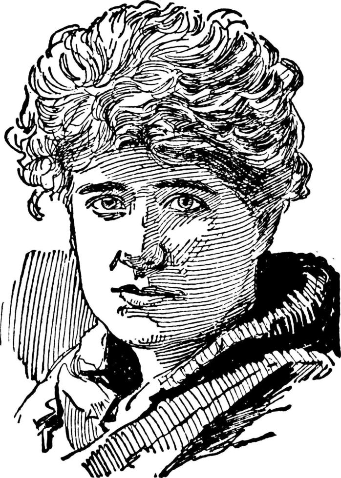 ellen terry, ilustración de la vendimia vector