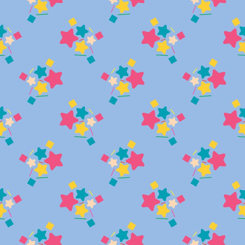 Little stars , seamless pattern on a blue background. vector