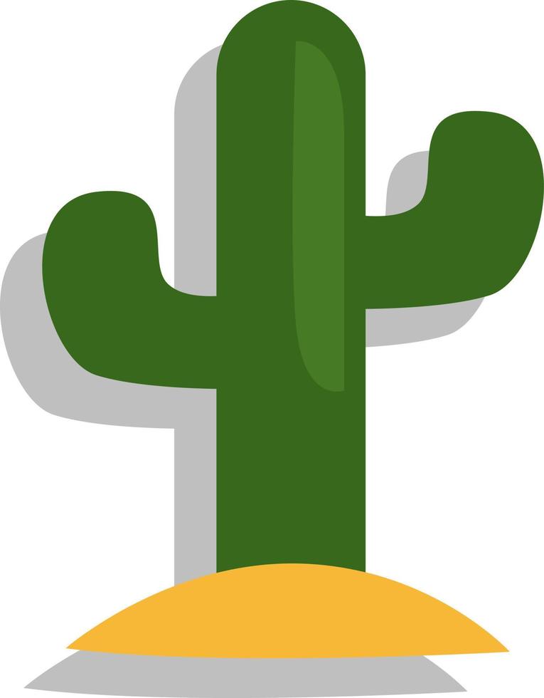 African cactus, illustration, vector, on a white background. vector