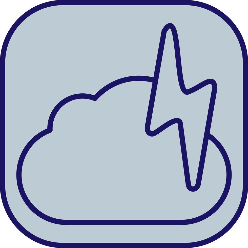 Thunder with some clouds, illustration, vector, on a white background. vector