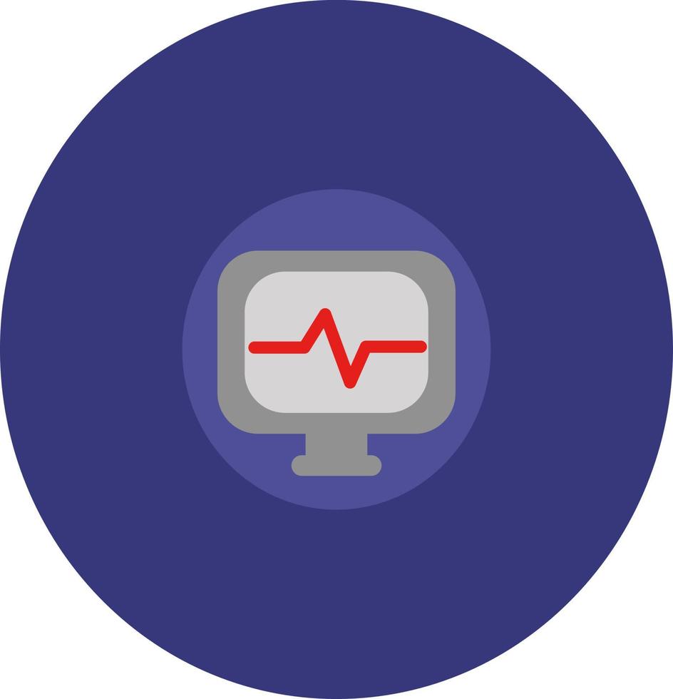 Heartbeat monitor, illustration, vector on a white background.