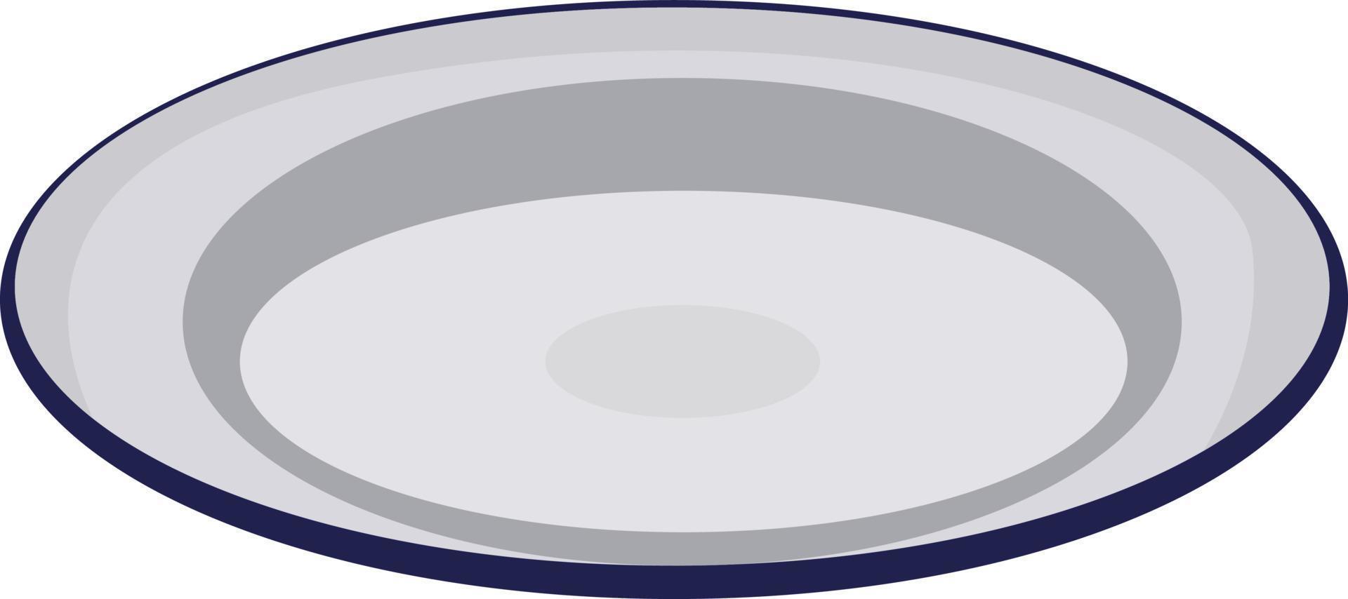 Porcelain plate, illustration, vector on white background