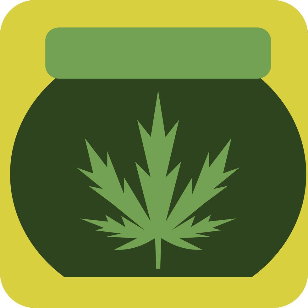 crema de cannabis, ilustración, vector sobre fondo blanco.