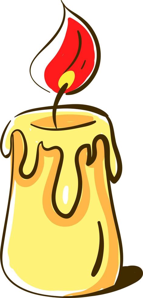 fat candle, illustration, vector on white background.