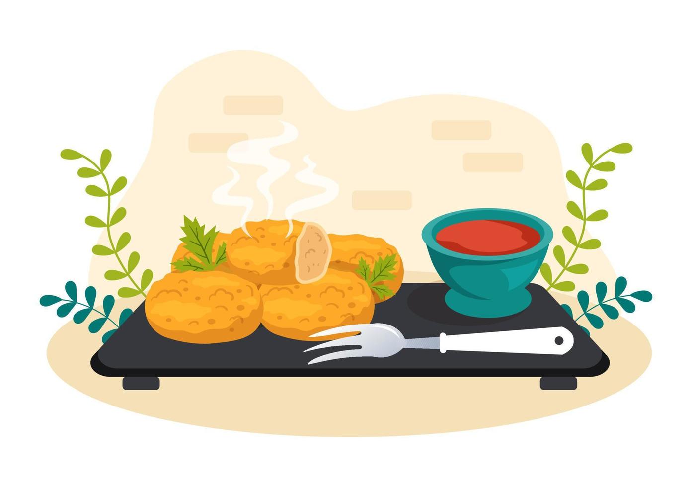 restaurante de menú de cocina de comida española con varias recetas de platos tradicionales en ilustración de plantillas dibujadas a mano de dibujos animados planos vector