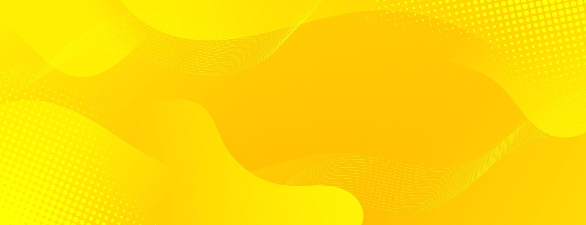 Abstract Yellow Fluid Wave Banner Template vector