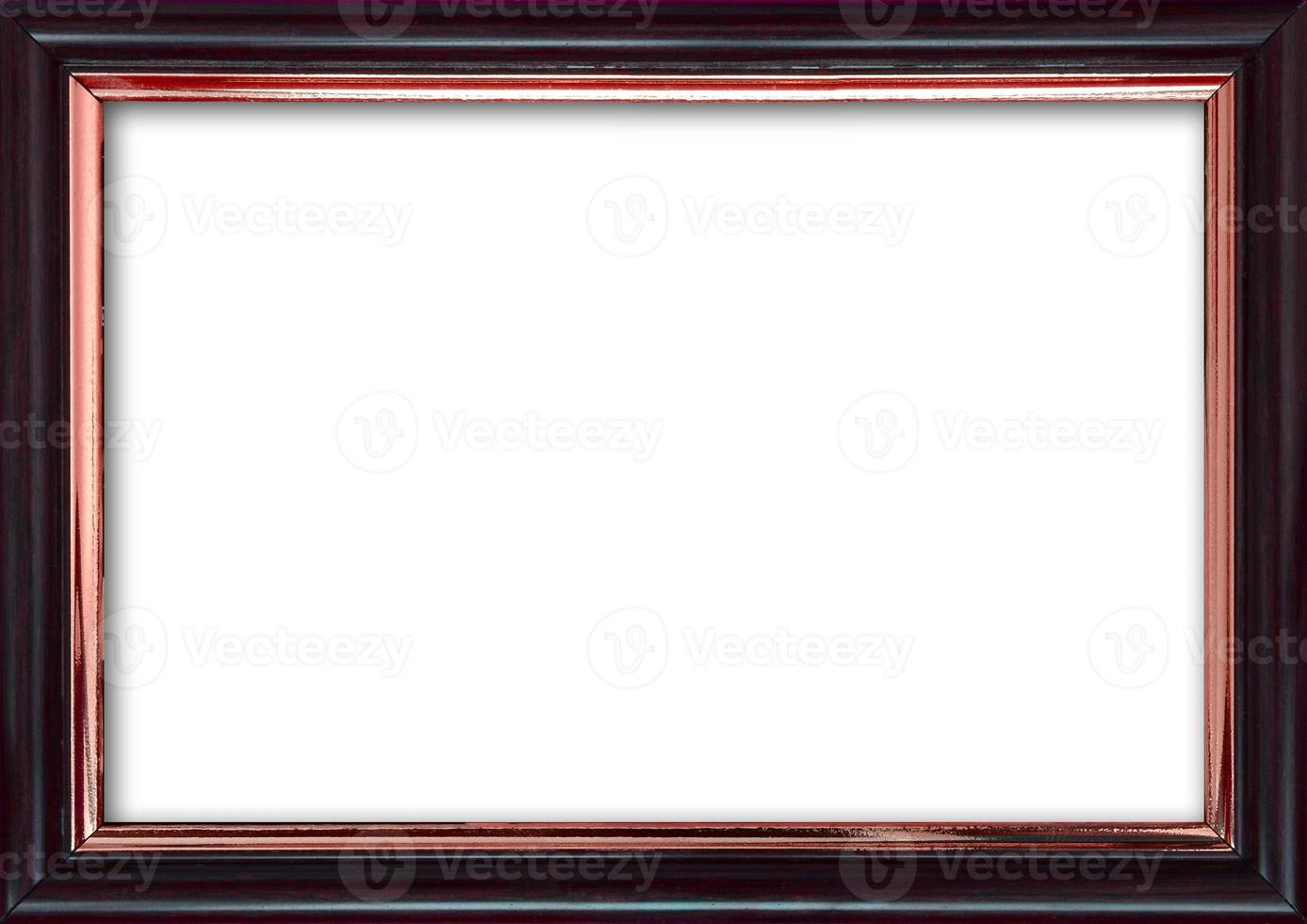 Empty picture frame with a free place inside, isolated on white photo