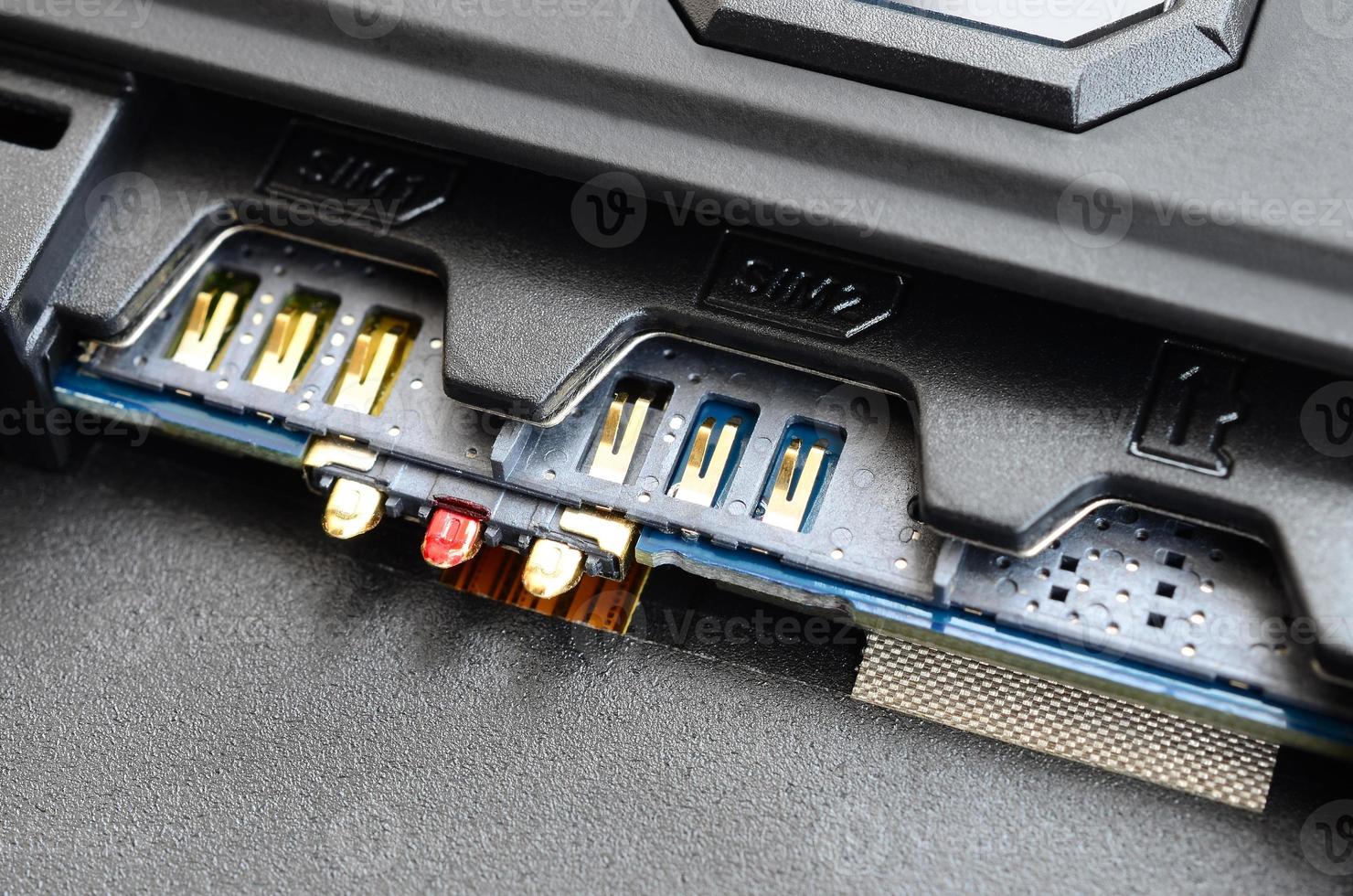 Broadband 5G mobile communication technology concept. Dual SIM slot photo