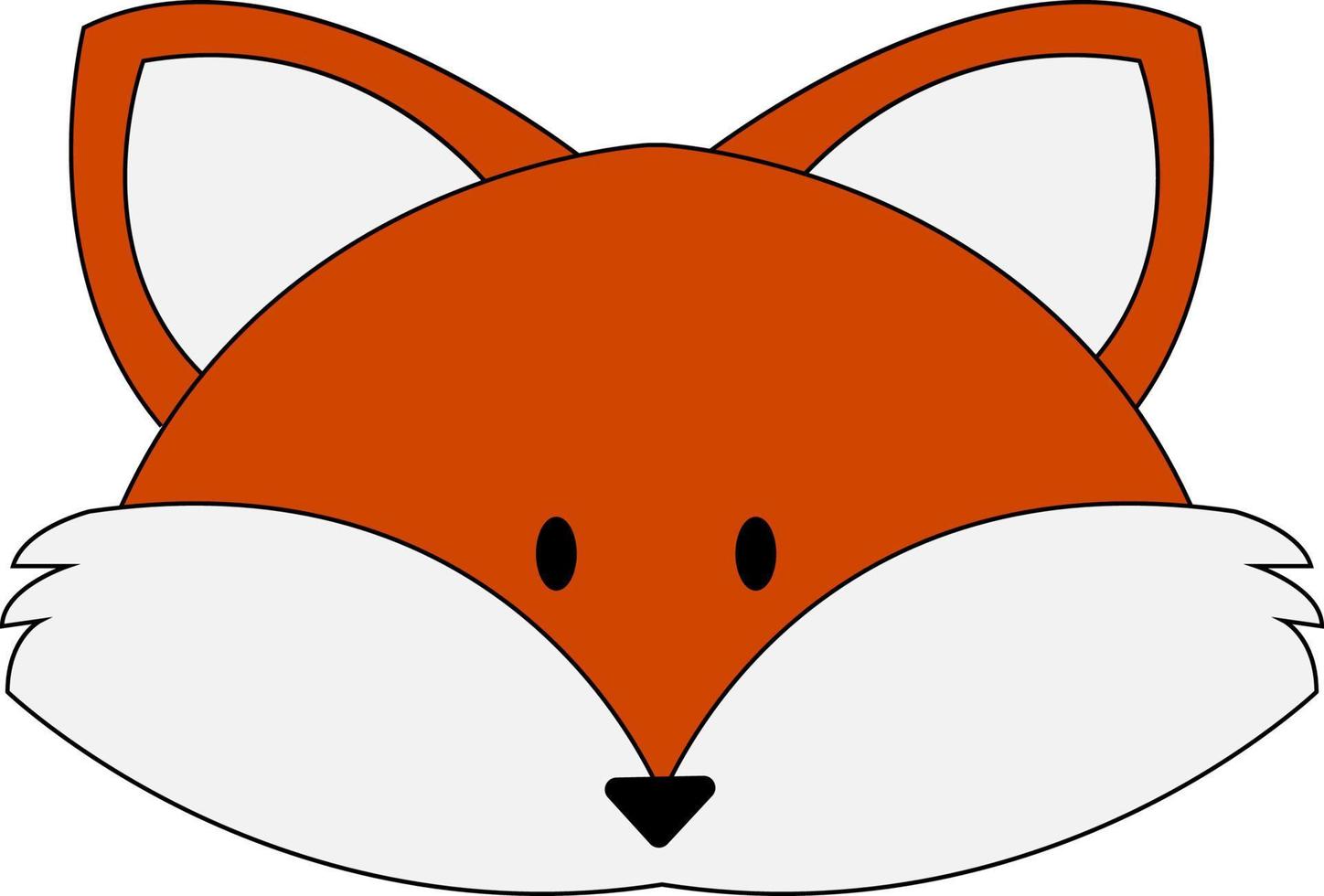 Cute red fox, illustration, vector on white background.