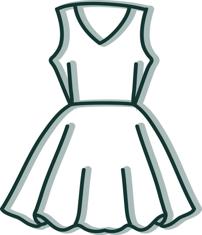 vestido de puf, ilustración, sobre un fondo blanco. vector