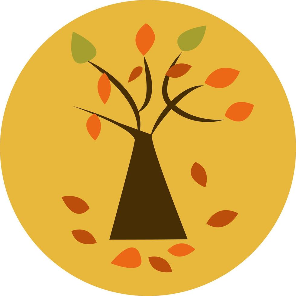 Leaf free tree, illustration, vector on a white background.