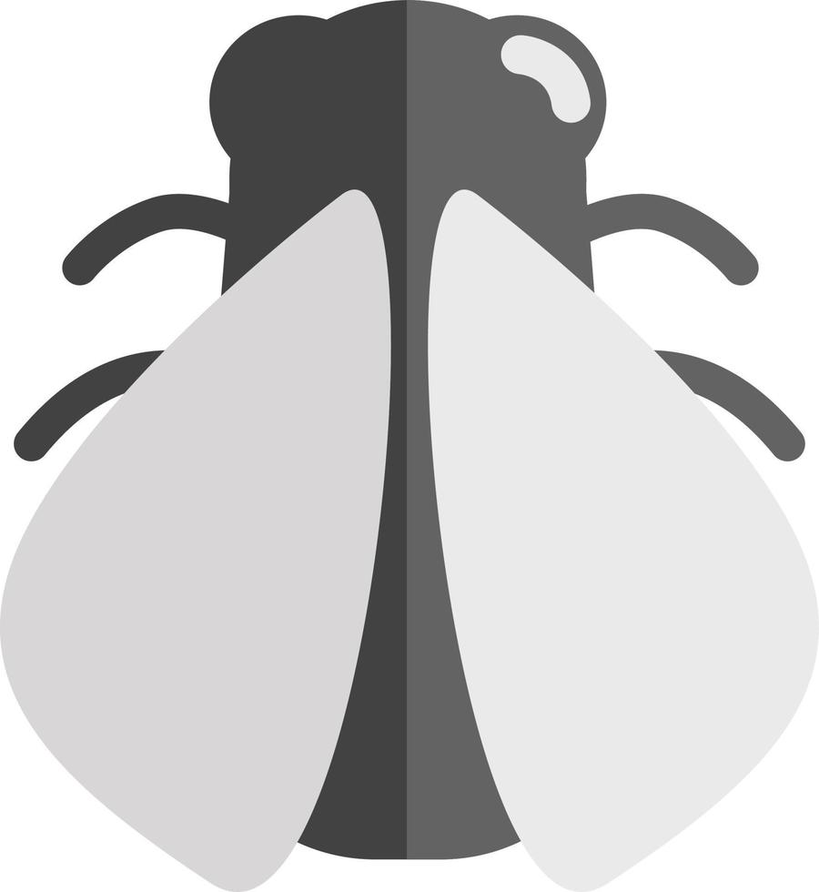 Black silverfish bug, icon illustration, vector on white background