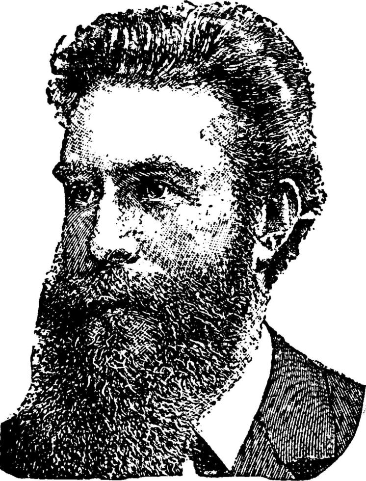 william roentgen, ilustración de la vendimia vector