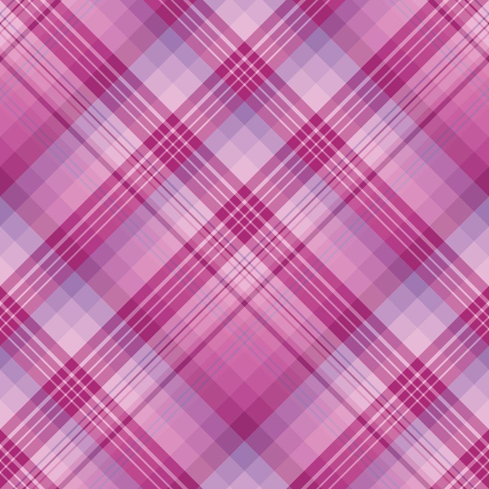 Seamless pattern in cozy bright pink and light violet colors for plaid, fabric, textile, clothes, tablecloth and other things. Vector image. 2