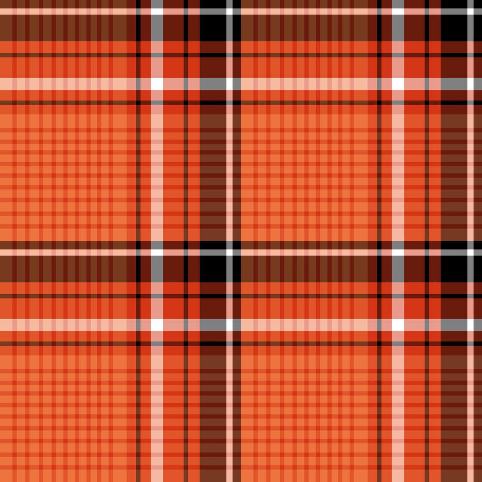 Seamless pattern in beautiful bright orange, black and white colors for plaid, fabric, textile, clothes, tablecloth and other things. Vector image.