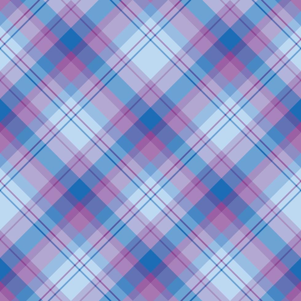 Seamless pattern in simple light and dark blue and violet colors for plaid, fabric, textile, clothes, tablecloth and other things. Vector image. 2