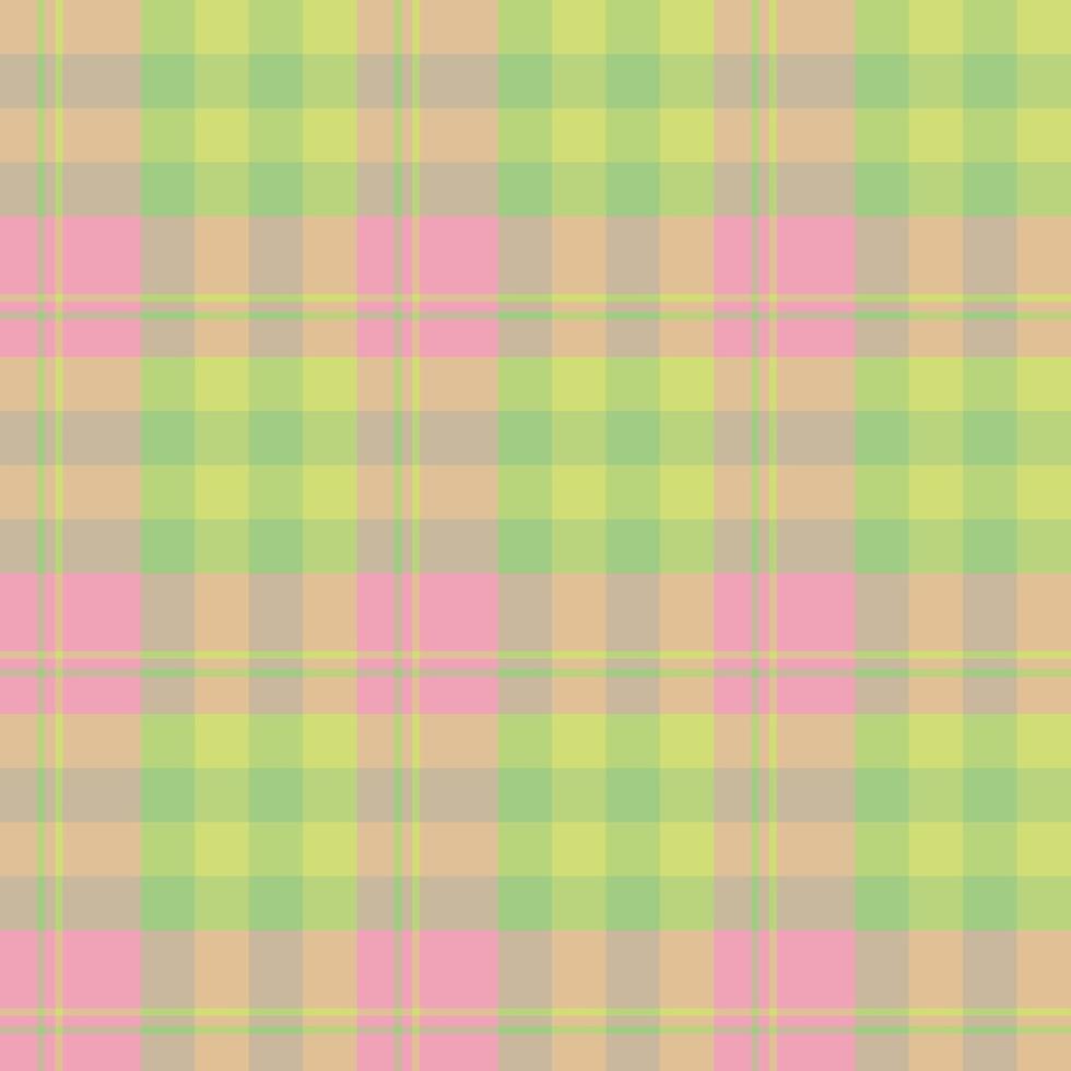 Seamless pattern in simple pink and green colors for plaid, fabric, textile, clothes, tablecloth and other things. Vector image.