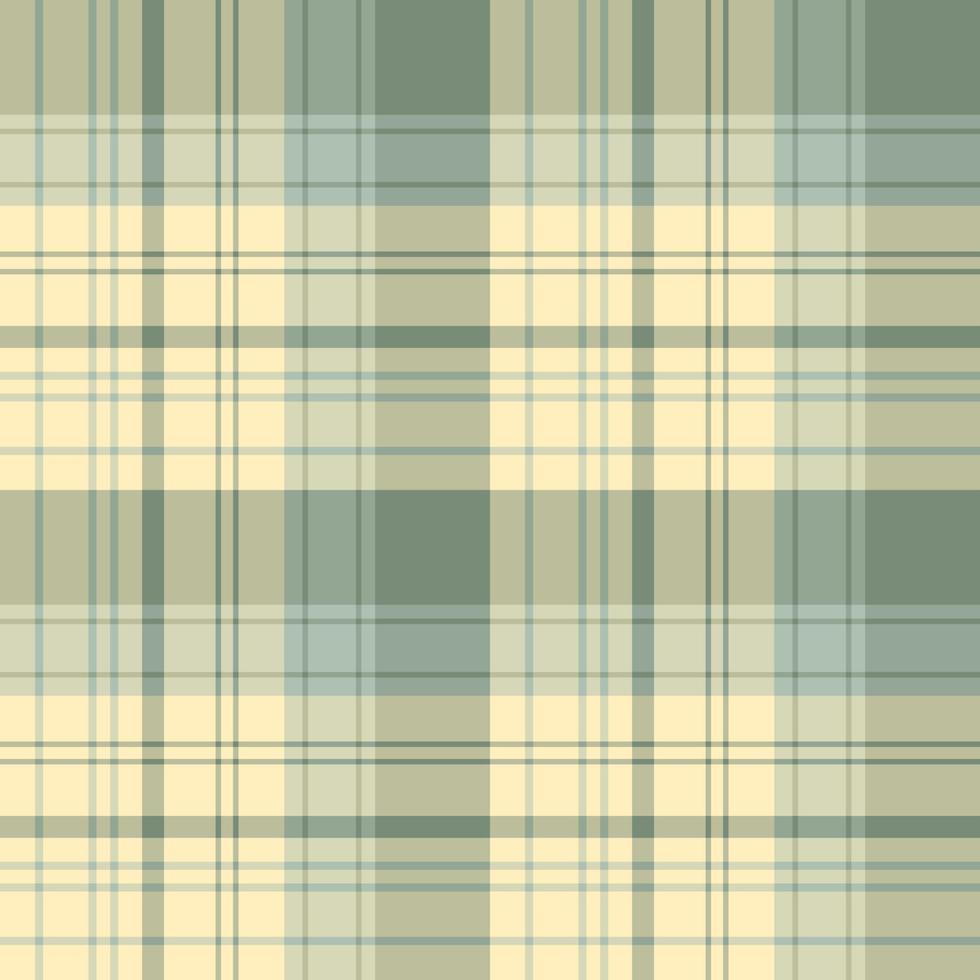 Seamless pattern in light yellow and discreet gray-green colors for plaid, fabric, textile, clothes, tablecloth and other things. Vector image.