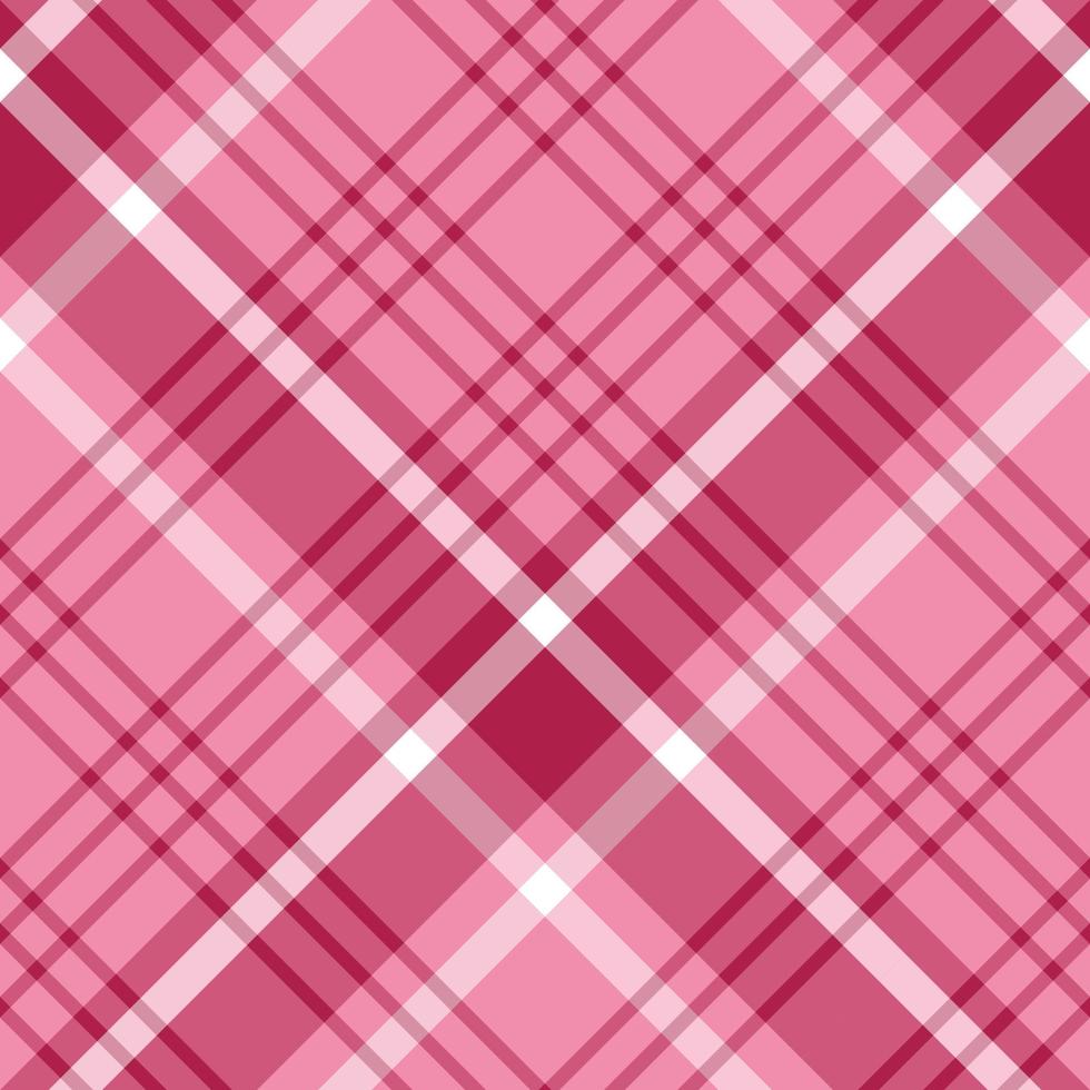 Seamless pattern in simple light and dark berry pink and white colors for plaid, fabric, textile, clothes, tablecloth and other things. Vector image. 2