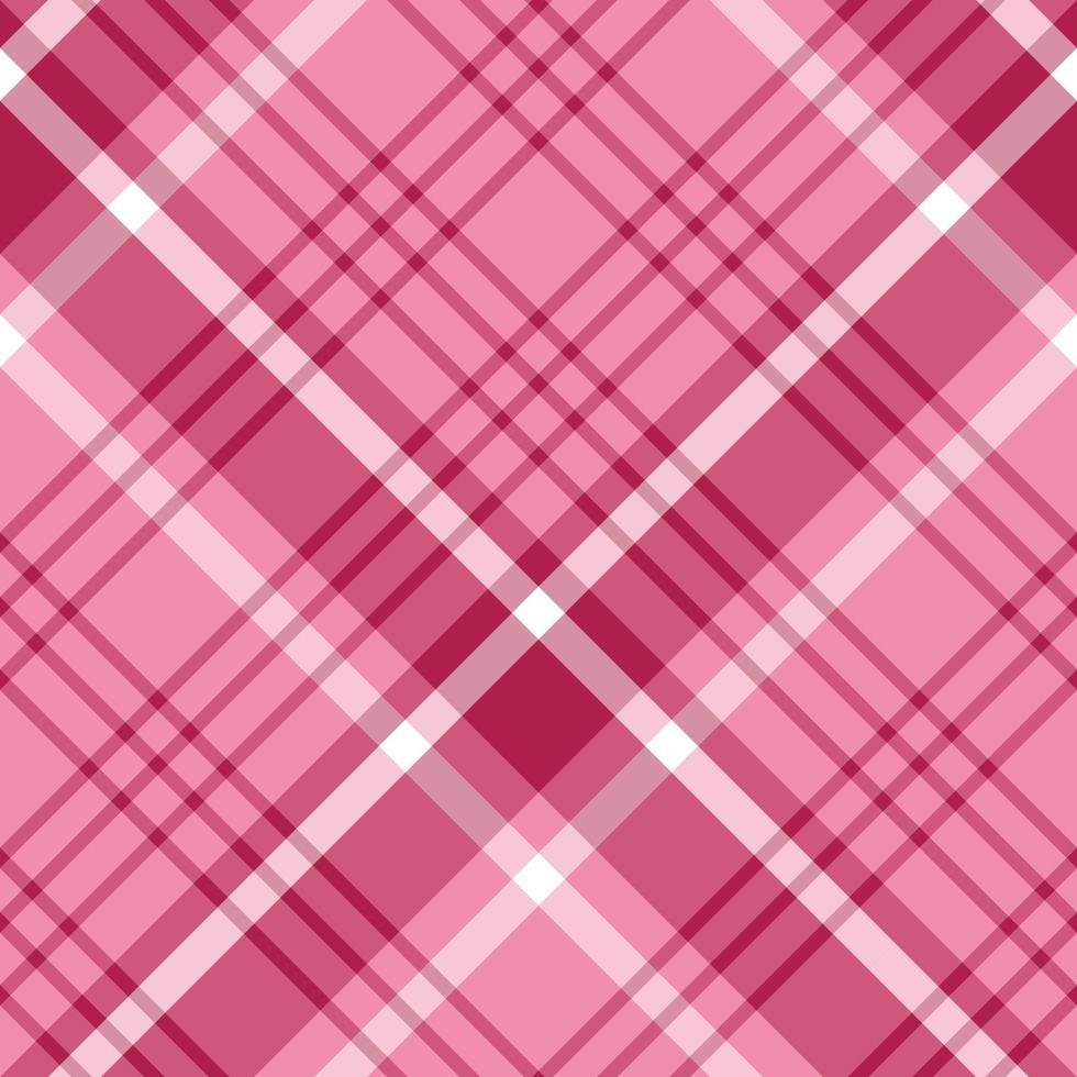 Seamless pattern in simple light and dark berry pink and white colors for plaid, fabric, textile, clothes, tablecloth and other things. Vector image. 2