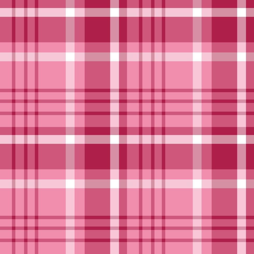 Seamless pattern in simple light and dark berry pink and white colors for plaid, fabric, textile, clothes, tablecloth and other things. Vector image.