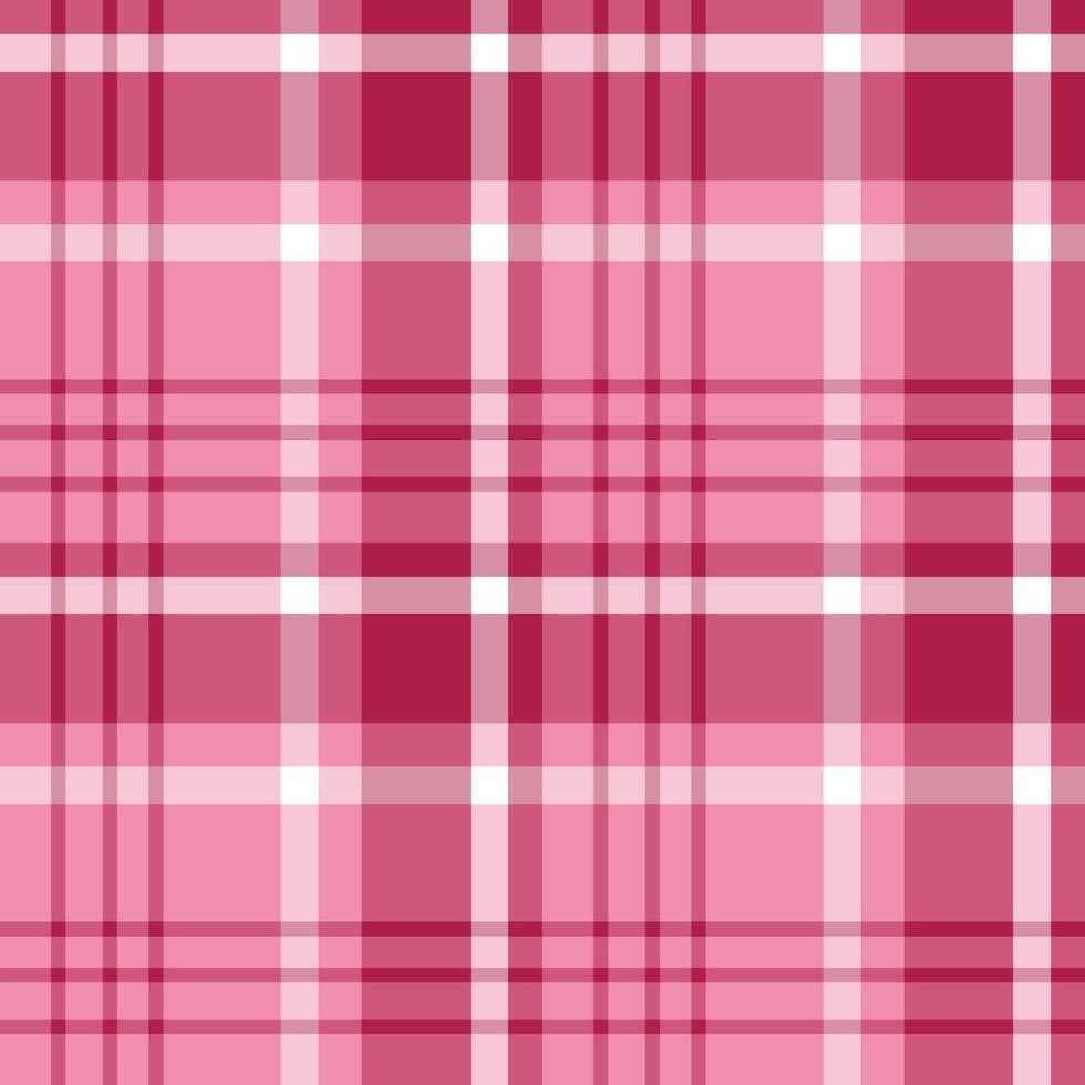 Seamless pattern in simple light and dark berry pink and white colors for plaid, fabric, textile, clothes, tablecloth and other things. Vector image.