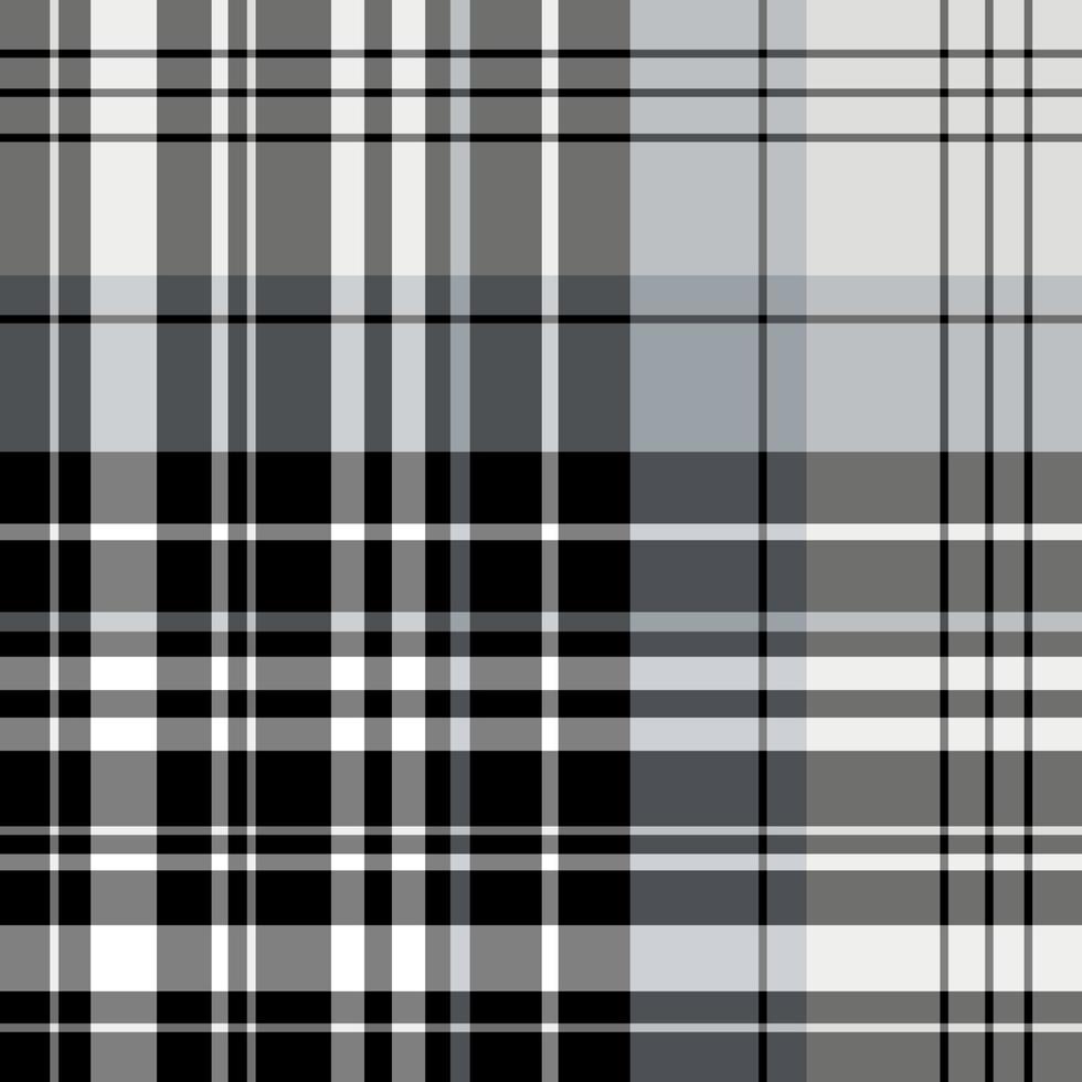 Seamless pattern in simple gray, black and white colors for plaid, fabric, textile, clothes, tablecloth and other things. Vector image.